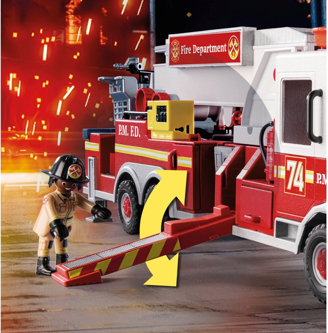 Playmobil City Action - Camion de pompiers : Échelle tour US 70935