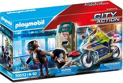 Playmobil Politiemotor actie speelgoed - achtervolging geldrover 70572