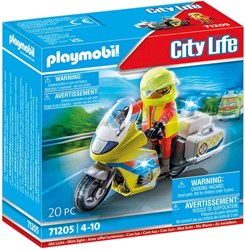 Playmobil City Life noodmotorfiets speelgoed met zwaailicht 71205