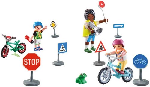 Playmobil City Life verkeerseducatie speelgoedset met accessoires-2