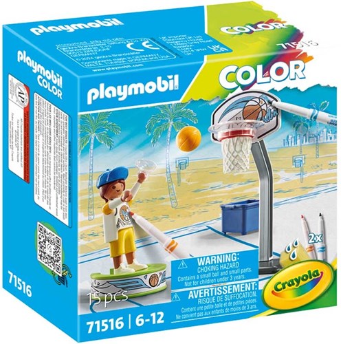 Playmobil sport speelgoed Skater met basketbal - kleurrijk speelfiguur
