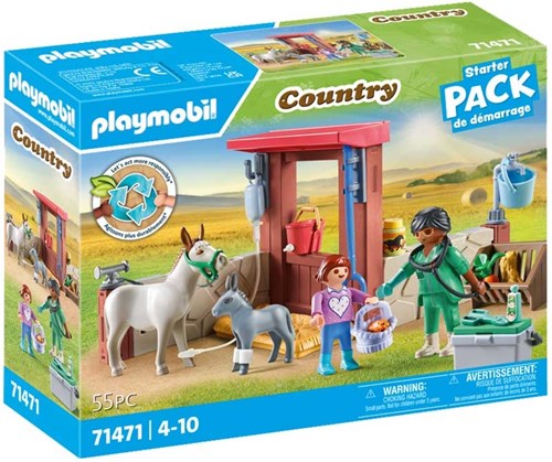 Playmobil boerderij dierenarts speelset met ezels - speelgoed dieren