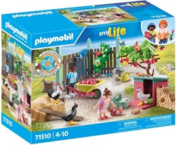 Playmobil boerderij speelgoed Kleine kippenboerderij tuin set