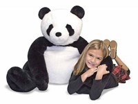 Melissa & Doug pluchen panda knuffel - grote zachte speelgoedbeer