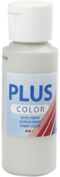 Plus Color acrylverf licht grijs 60 ml - hobbyverf voor knutselen
