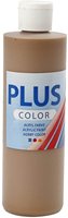 Plus Color acrylverf lichtbruin 250 ml - hobbyverf voor kinderen en volwassenen