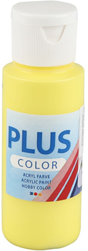 Plus Color acrylverf geel - hobbyverf 60 ml - schilderen