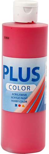 Plus Color acrylverf rood 250 ml - hobbyverf voor kinderen en volwassenen