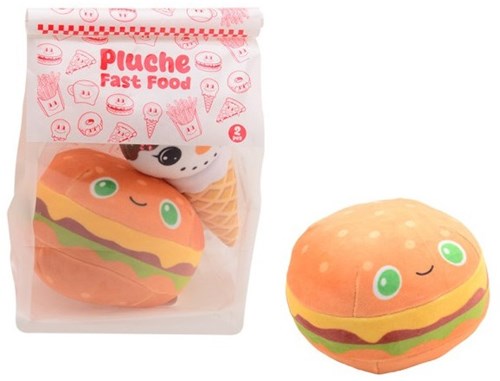 Johntoy pluche fastfood knuffels set van 2 vrolijke speelgoed-3