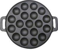 ARO houseware plaque à poffertjes fonte 19 pièces 24cm noir