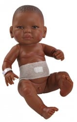 Paola Reina Babypop jongen met navelband - 45cm multicultureel speelgoed