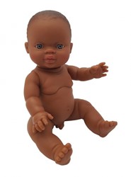 Paola Reina Pop Gordi Jongen Amandelogen Zwart Haar - 34 cm