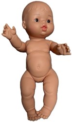 Paola Reina pop Gordi meisje babypop met bruine ogen en sproetjes 34cm