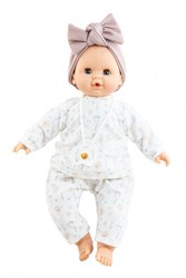 Paola Reina pop Sonia bloemprint mechanisme 36 cm poppen speelgoed