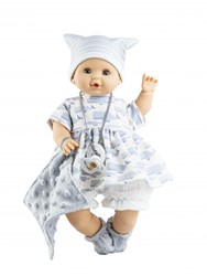 Paola Reina pop Sonia walvis 36cm wit meisje blauwe ogen zonder mechanisme