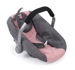 Bayer Chic 2000 poppenautozitje grijs-lichtroze speelgoed accessoire