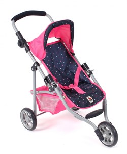 Bayer Chic 2000 poppenwagen jogger Lola - confetti pink - verstelbare duwstang