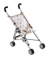 Bayer Chic 2000 poppenbuggy Roma - buggy voor poppen - beige beertjes motief