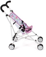 Bayer Chic 2000 poppenbuggy Roma bloemen roze - poppenwagen speelgoed-3