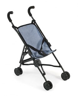 Bayer Chic 2000 poppenbuggy Roma - wandelwagen jeans blauw speelgoed
