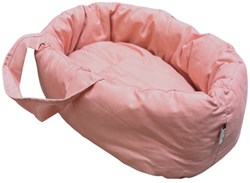 Hollie poppendraagmand mini peach - poppen accessoires draagmand