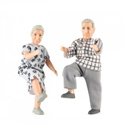 Lundby figurines maison de poupée grand-père et grand-mère Jamie - jouet maison de poupée