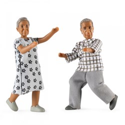 Lundby poppenhuisfiguren opa & oma Nikki - poppenhuis speelgoed set