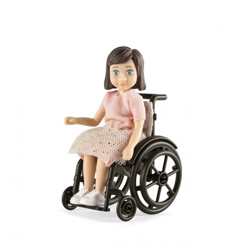 Lundby poppenhuisfiguur Lourdes met rolstoel - speelgoed poppenhuis