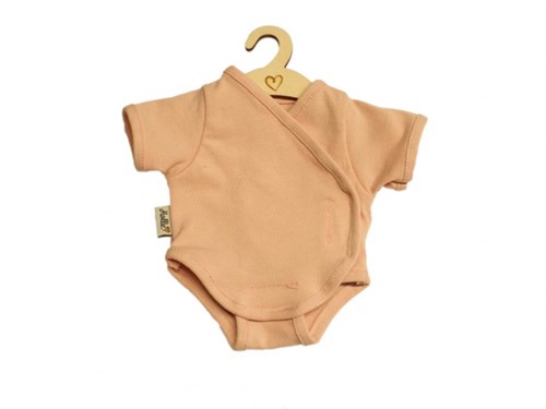 Hollie poppenromper poppenkleding dusty rose voor babypoppen