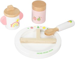 Heless houten poppenvoedingsset fruit 4-delig speelgoedaccessoire