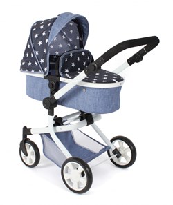 Bayer Chic 2000 poppenwagen Mika combi - navy sterren - verstelbaar
