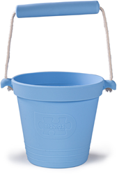 BigJigs seau jouet en silicone - accessoire de plage bleu poudré