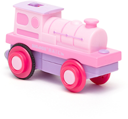 Bigjigs Krachtige Roze Locomotief (Batterij) (6)