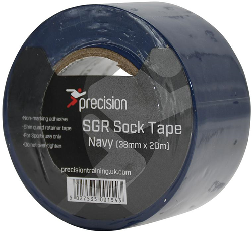 Precision sokkentape sport 38mm marineblauw 5 rollen - tape voor sport