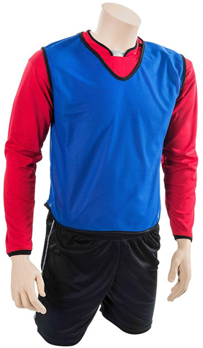 Precision trainingshesje mesh blauw voor jeugd sporttraining