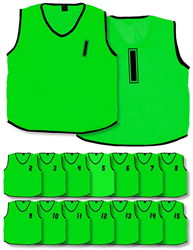 Precision trainingshesjes mesh genummerd groen voor kinderen 1-15