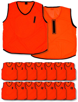 Precision chasubles d'entraînement mesh numérotées 1-15 fluo orange pour enfants