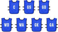 Precision chasubles d'entraînement netball mesh lot de 7 pour enfants