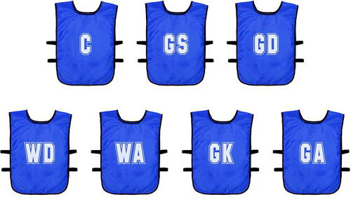 Precision chasubles d'entraînement netball mesh lot de 7 pour enfants