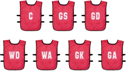 Precision netbal trainingshesjes set volwassenen rood ademend mesh