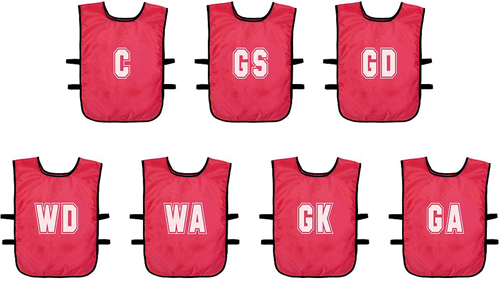 Precision chasubles d'entraînement netball adultes rouge maille respirante