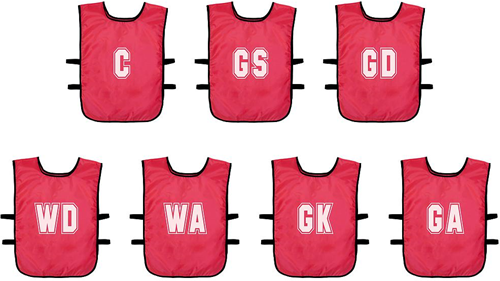 Precision netbal trainingshesjes mesh set - rood - jeugd en volwassenen