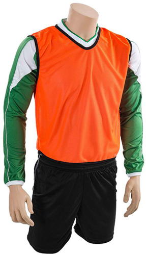Precision trainingshesje mesh fluo oranje jeugd sport polyester