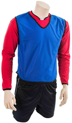 Precision trainingshesje mesh voor jeugd - ademend sportvest blauw