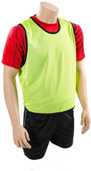 Precision trainingshesje fluo geel voor kinderen - ademend sportvest