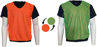 Precision trainingshesje oranje groen volwassenen - omkeerbaar mesh