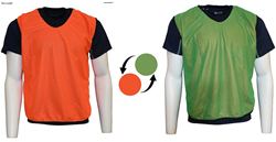 Precision trainingshesje reversible mesh oranje-groen voor kinderen