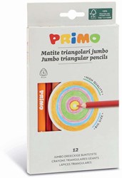 Primo Primo - 12 Jumbo Kleurpotlood 3-Zijdig Ã˜5.5 mm in Doos