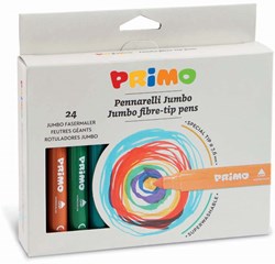Primo jumbo viltstiften - 24 kleuren in stevige doos - uitwasbaar