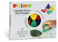 Primo driehoek waskrijt set - 6 kleuren in doos - creatief speelgoed